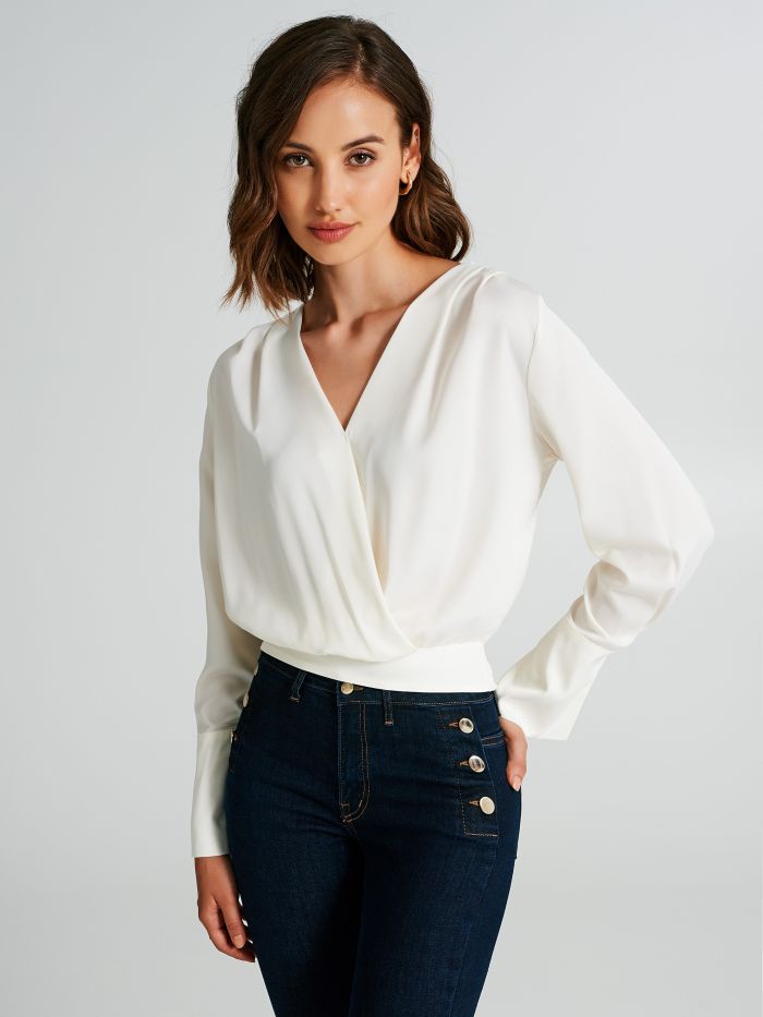 Boxy satin blouse   Rinascimento
