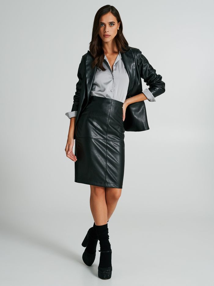Faux leather pencil skirt  Rinascimento