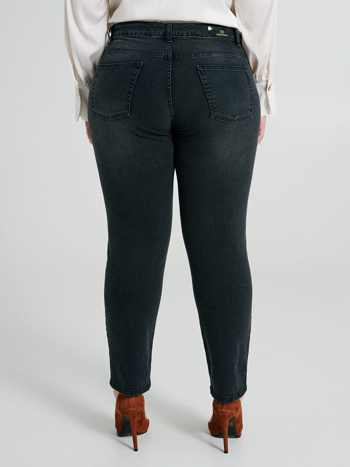 Curvy straight jeans with dark wash  Rinascimento