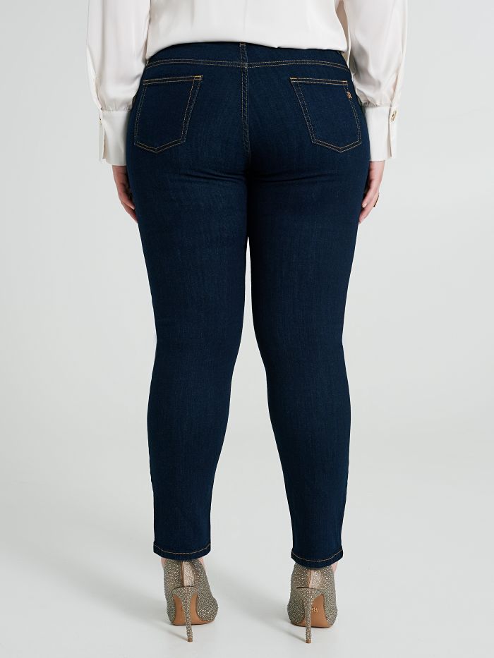 Jeans Curvy dritto con strass  Rinascimento