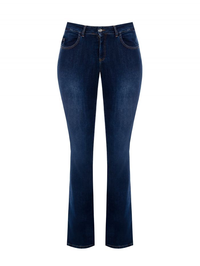 Jeans Curvy a zampa con tasca strass  Rinascimento