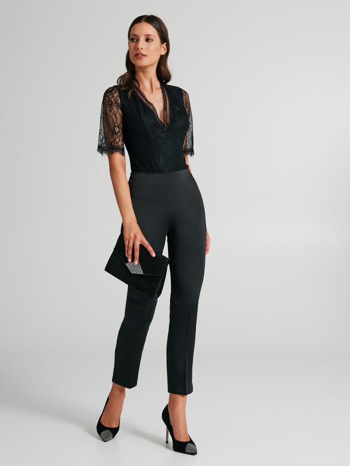 Bodysuit in lace with half sleeves  Rinascimento