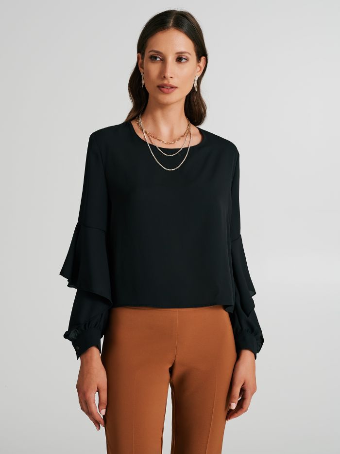 Blouse with cut-out detail on the sleeves  Rinascimento
