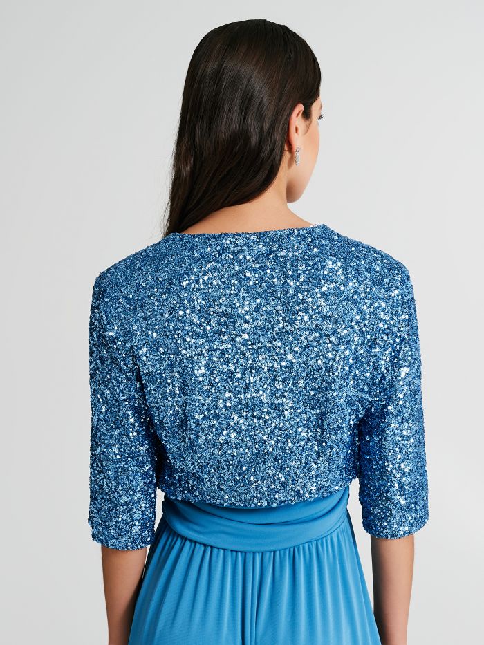 Coprispalle aperto in paillettes  Rinascimento