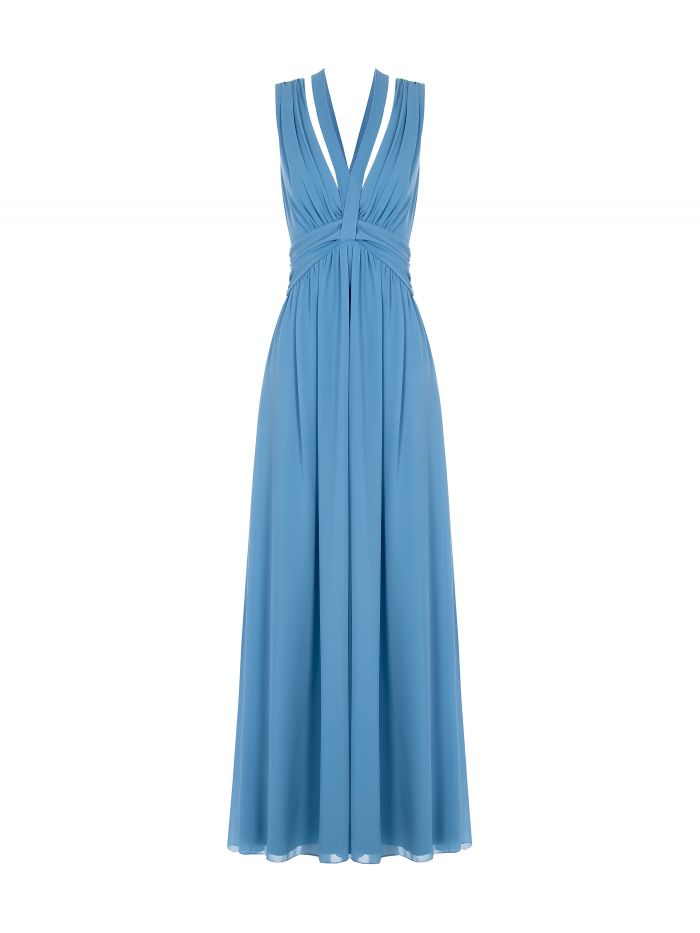 Georgette dress with ribbons   Rinascimento