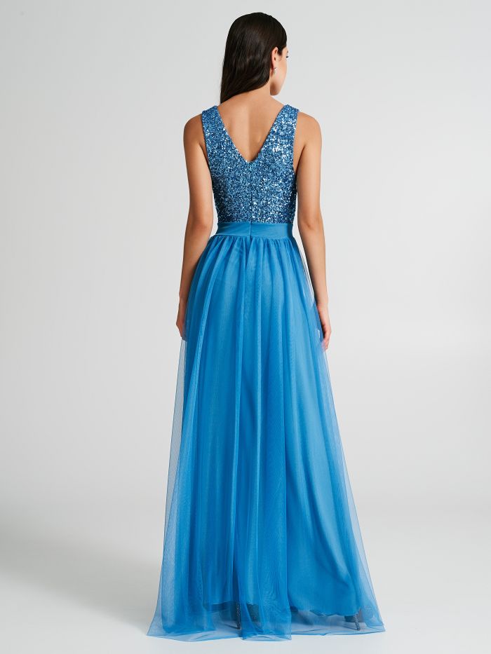 Kleid aus Tüll und Pailletten  Rinascimento