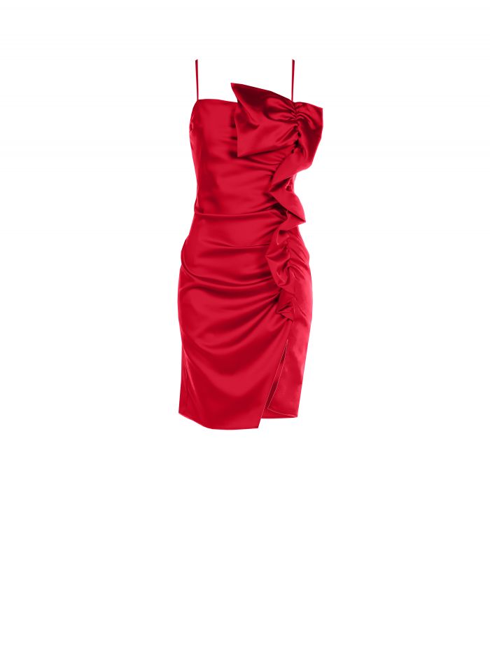 Short dress with a bow and ruffles  Rinascimento
