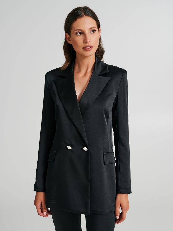 Double-breasted jacket with jewel buttons  Rinascimento