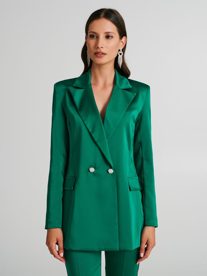 Double-breasted jacket with jewel buttons  Rinascimento