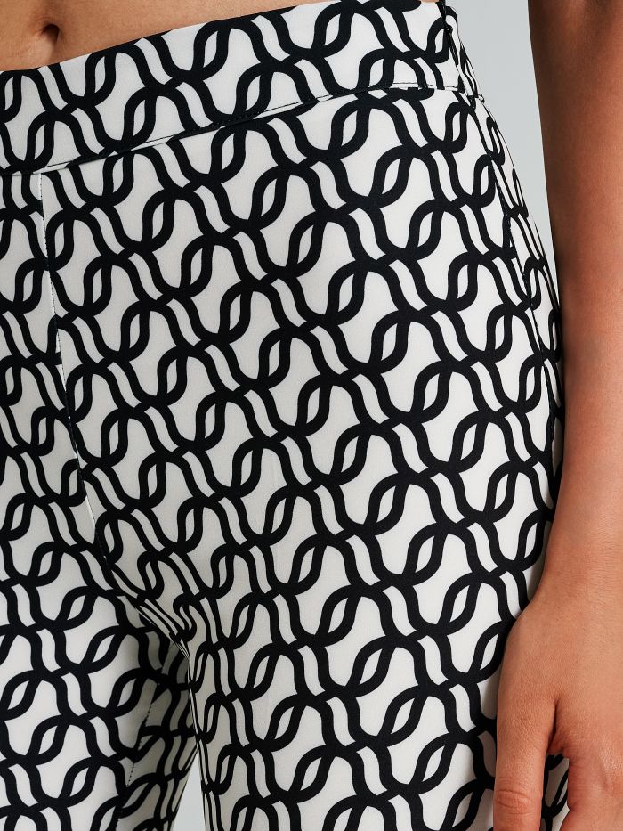 Pantalon évasé motif géométrique  Rinascimento