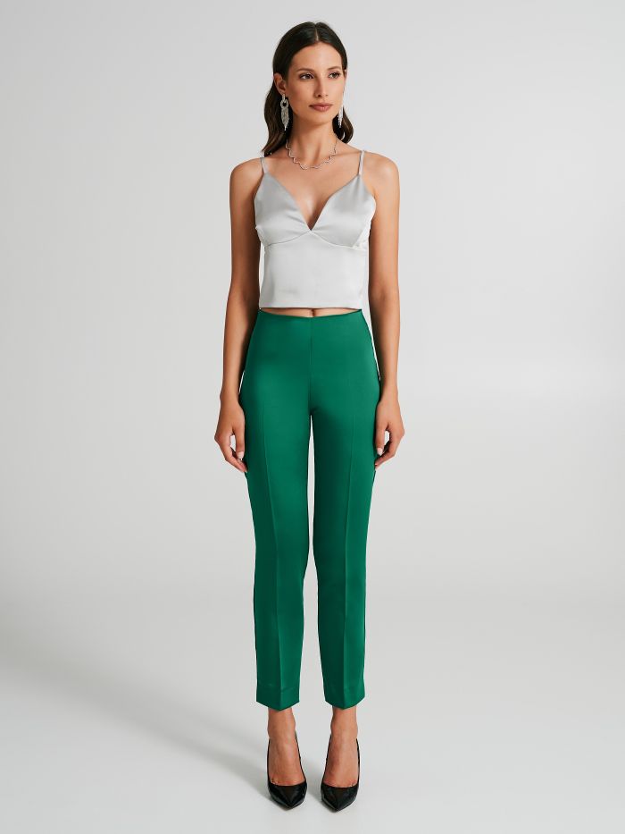 Skinny trousers in satin   Rinascimento