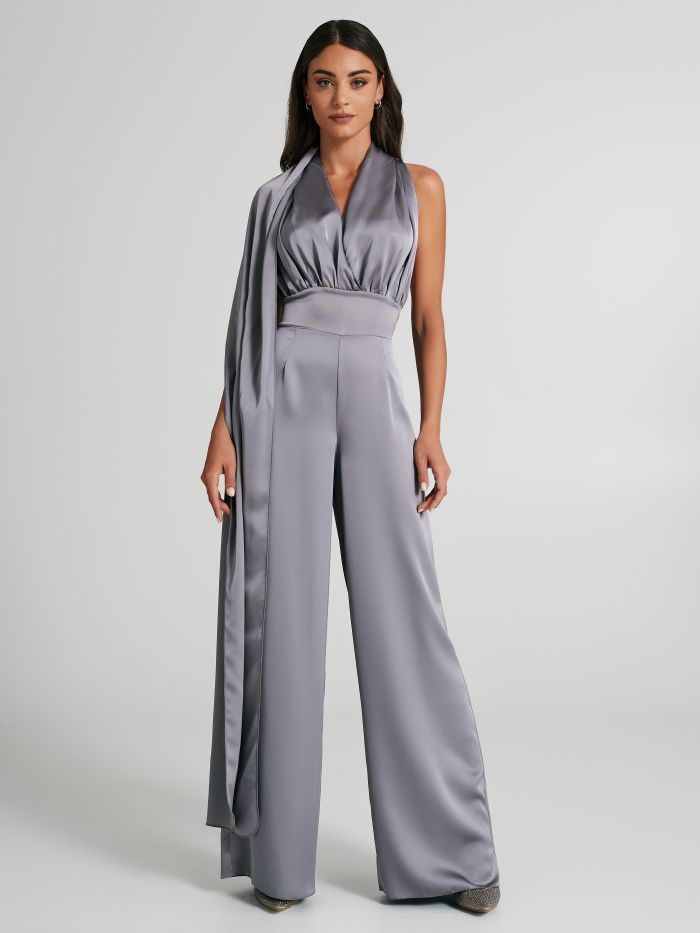 Jumpsuit with multi-purpose drapes.   Rinascimento