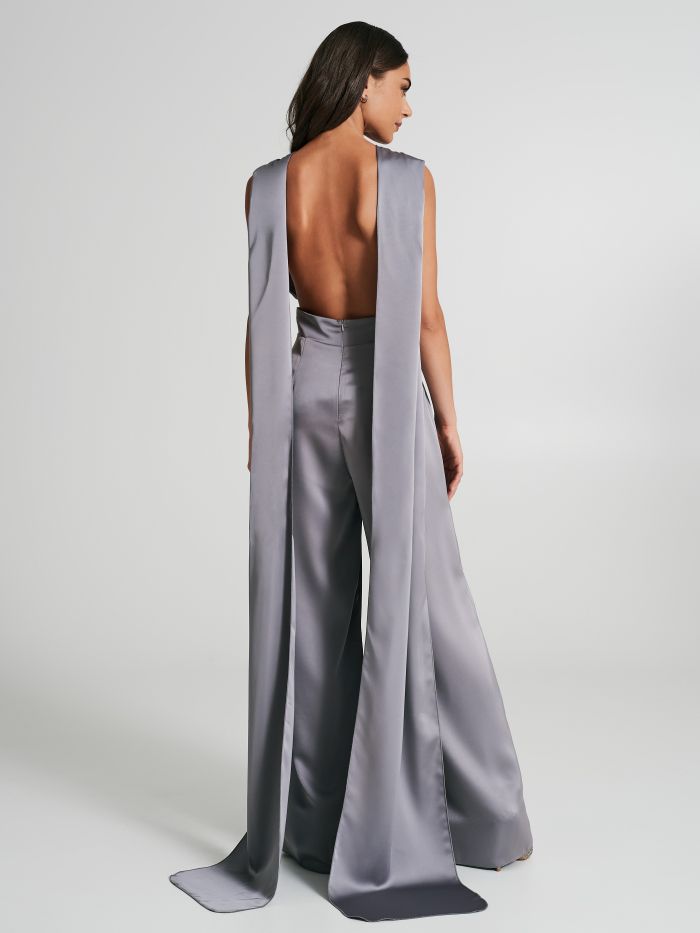 Jumpsuit with multi-purpose drapes.   Rinascimento