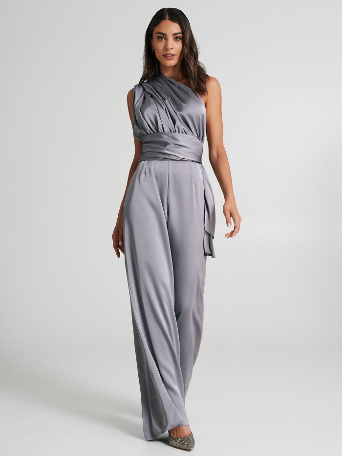 Jumpsuit with multi-purpose drapes.   Rinascimento