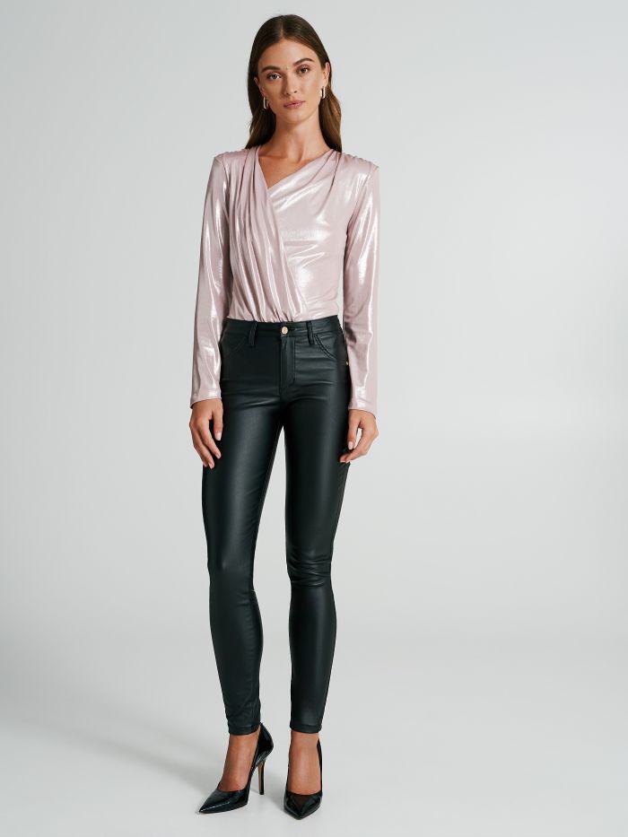 Lamé-effect bodysuit blouse  Rinascimento