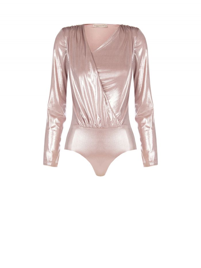 Lamé-effect bodysuit blouse  Rinascimento