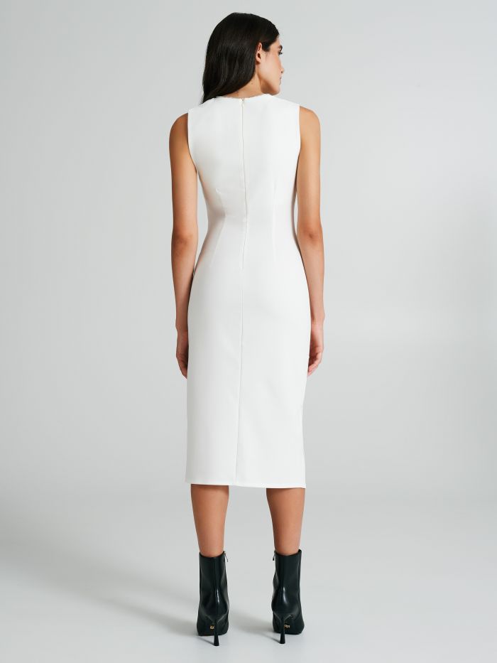 Sleeveless sheath dress with zip detail  Rinascimento