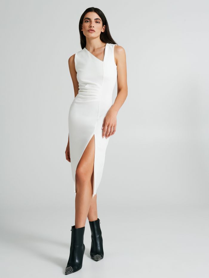 Sleeveless sheath dress with zip detail  Rinascimento