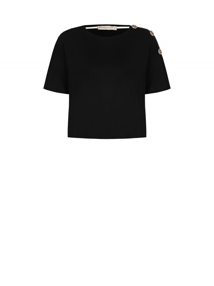 Boxy t-shirt with buttons  Rinascimento
