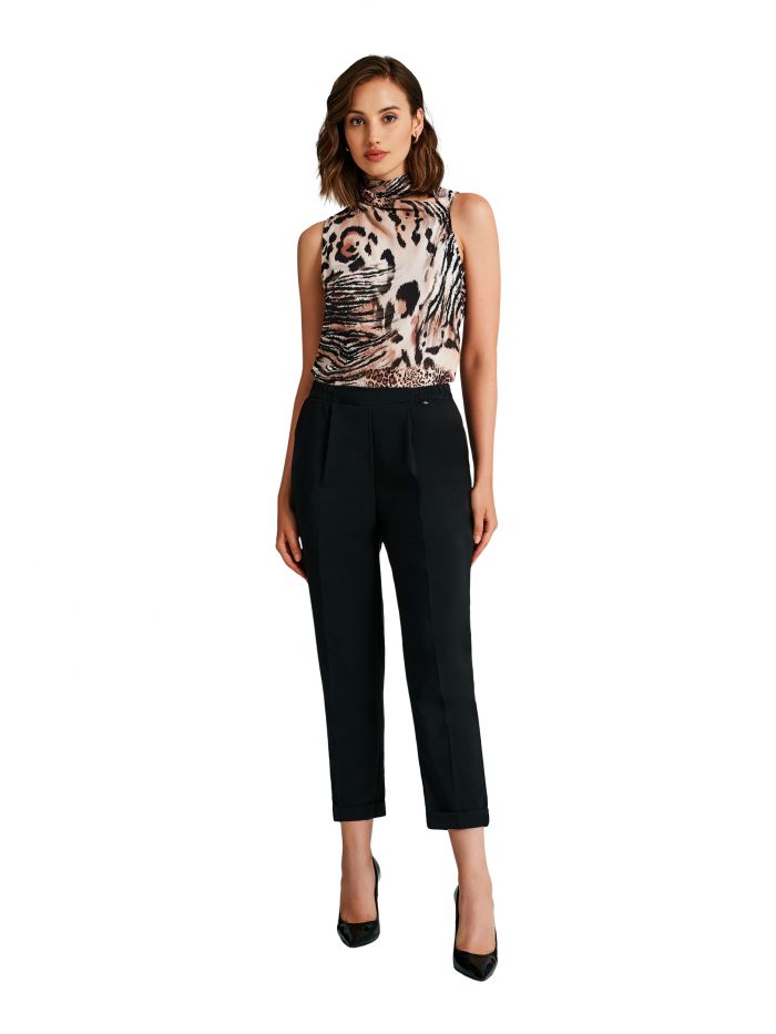 Pantalon skinny avec bande smockée  Rinascimento