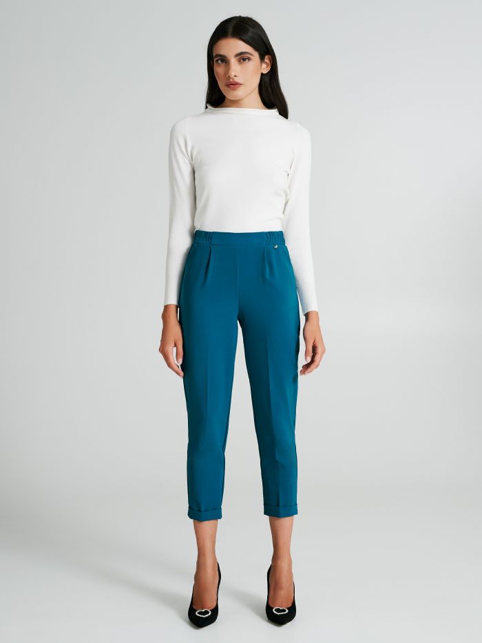 Joggers with smock stitch  Rinascimento