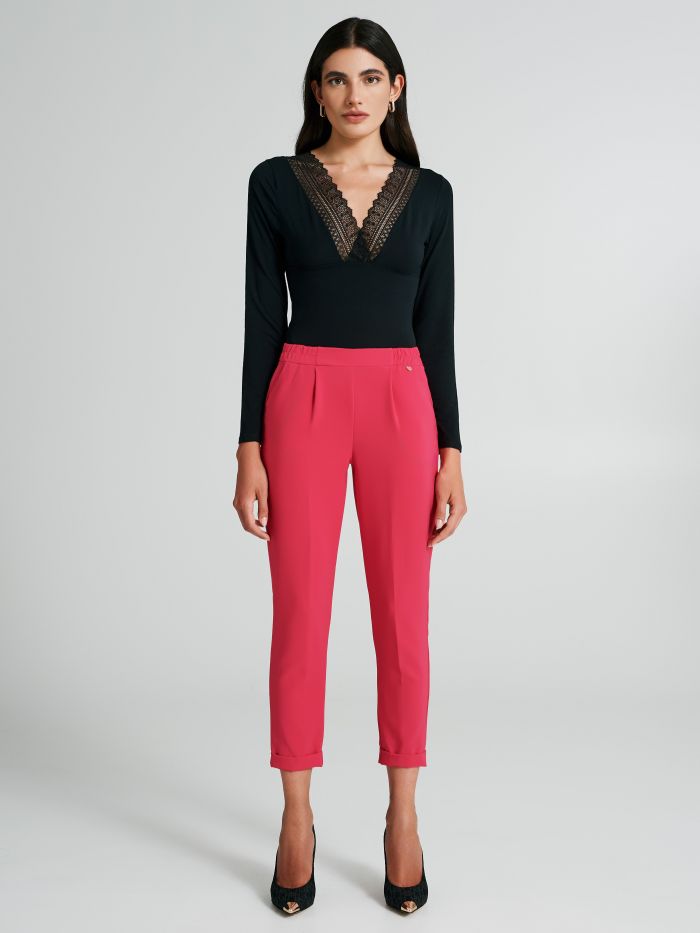 Joggers with smock stitch  Rinascimento