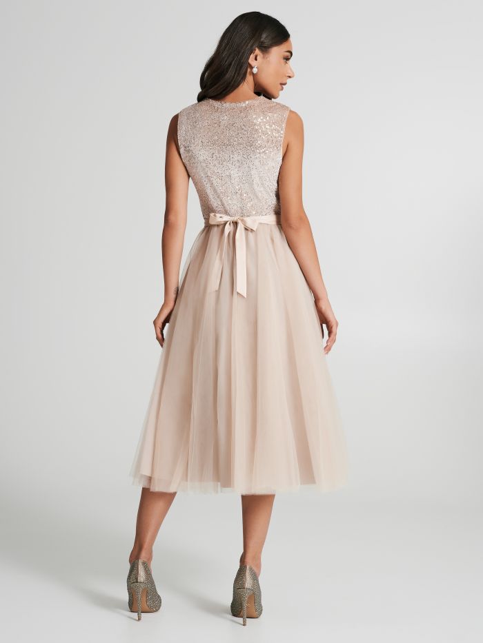 Robe midi avec jupe en tulle  Rinascimento