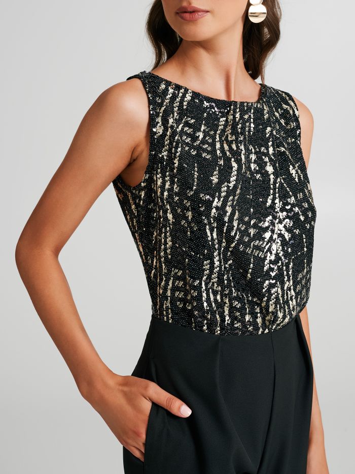 Tuta con corpetto in paillettes   Rinascimento