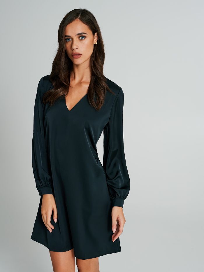 A-line satin dress   Rinascimento