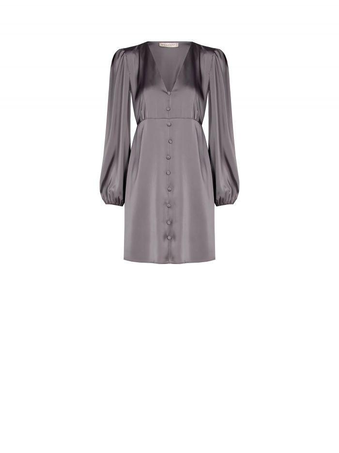 Robe en satin avec boutons non apparents  Rinascimento