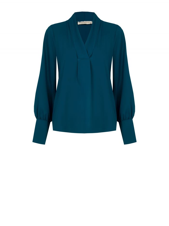 Blusa verde shop petrolio