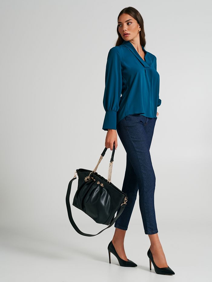 Soft blouse with cuffs   Rinascimento