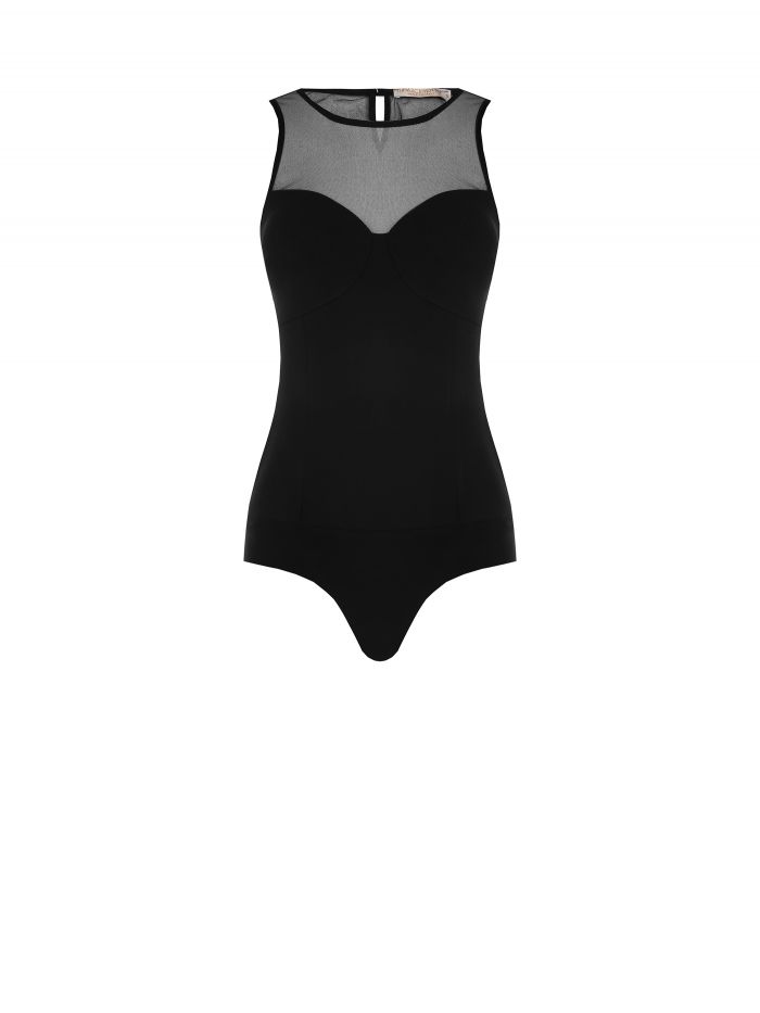 Bodysuit with tulle insert  Rinascimento