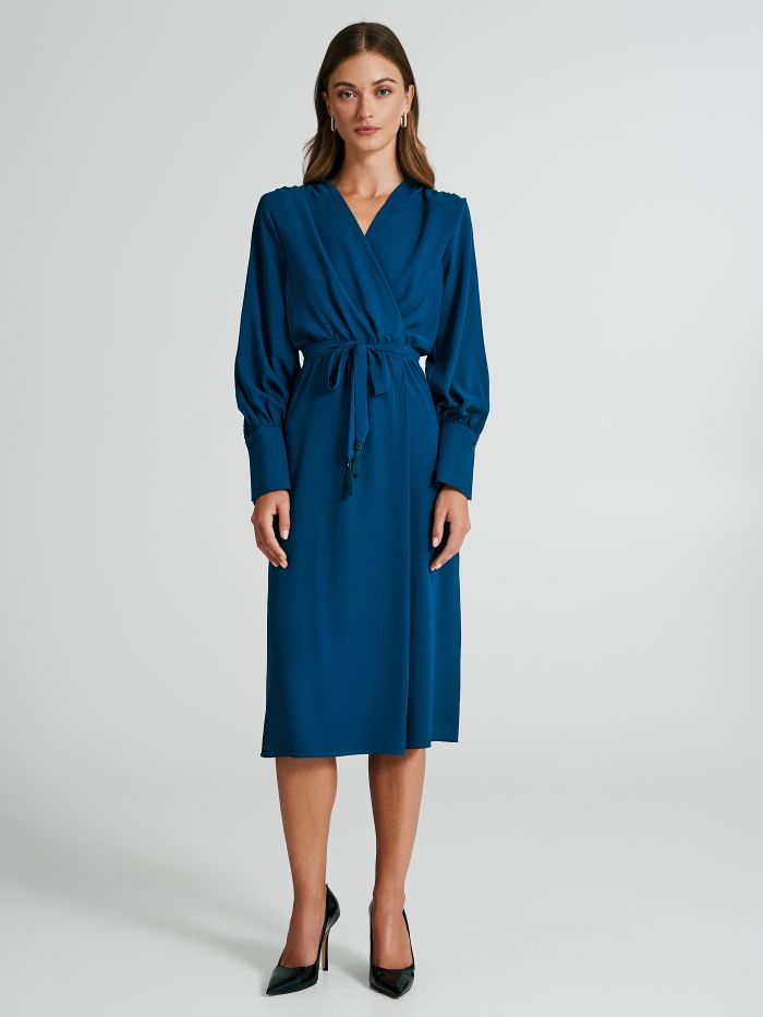 Knee-length dress with tassels  Rinascimento