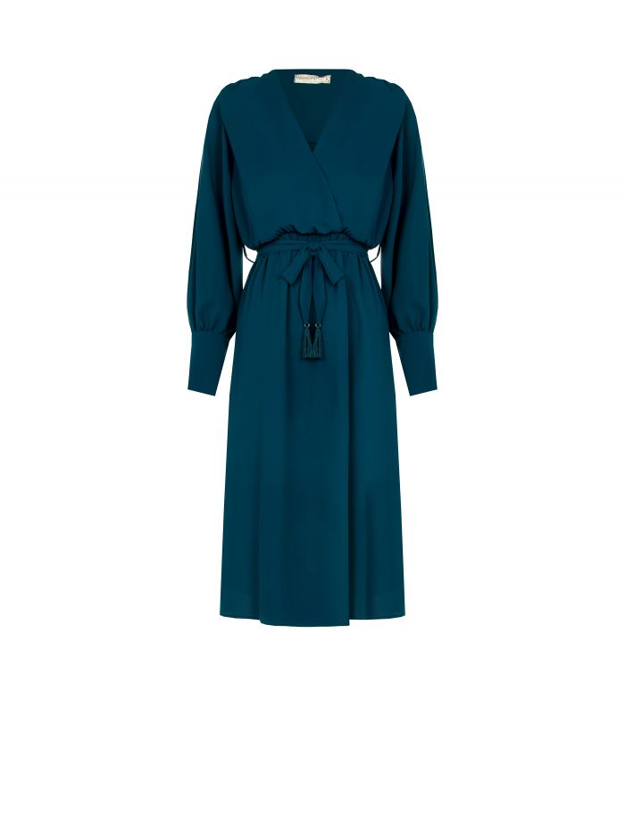 Knee-length dress with tassels  Rinascimento