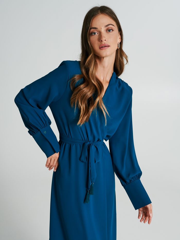 Knee-length dress with tassels  Rinascimento
