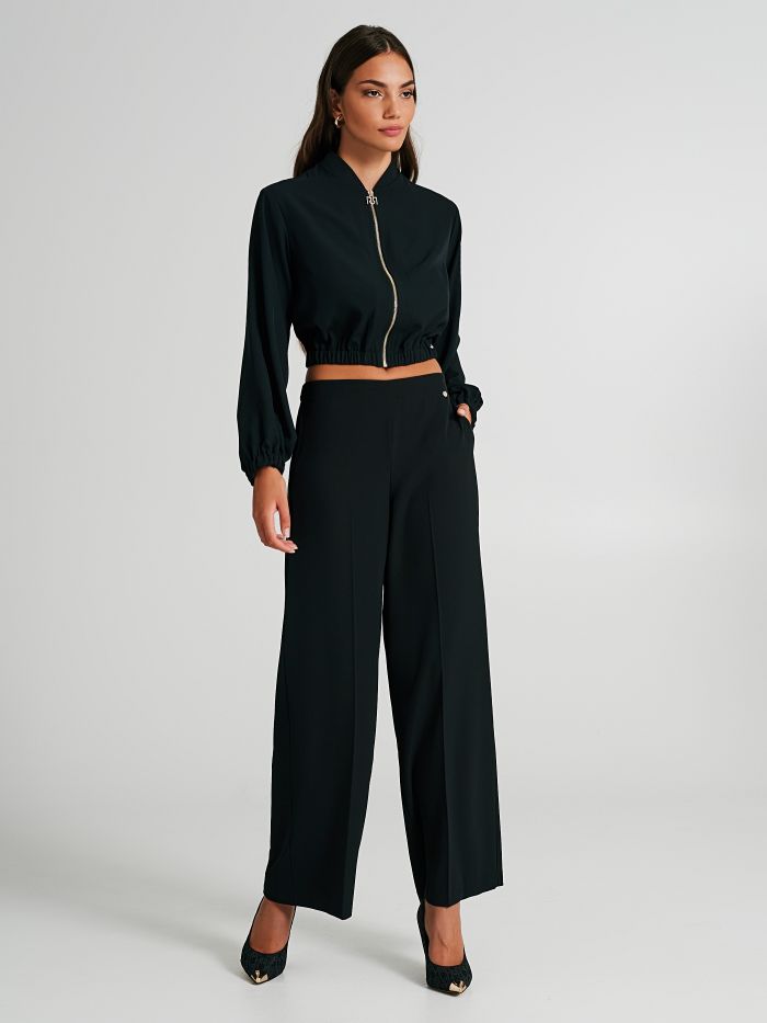 Pantaloni in tessuto tecnico con piega  Rinascimento