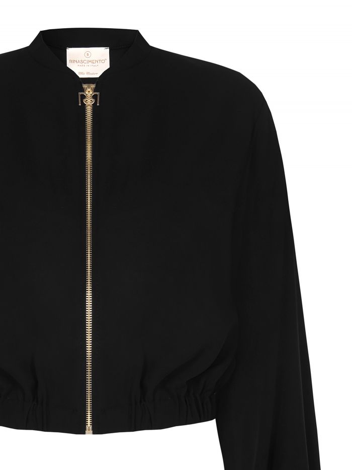 Cropped bomber jacket in technical fabric  Rinascimento
