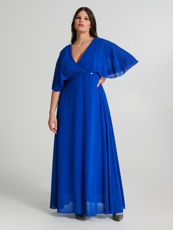 Curvy Georgette Empire-Waist Dress   Rinascimento