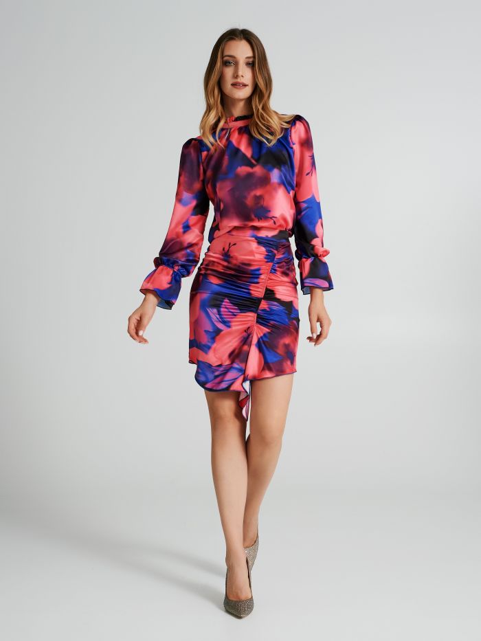 Blusa con stampa florale a lupetto  Rinascimento