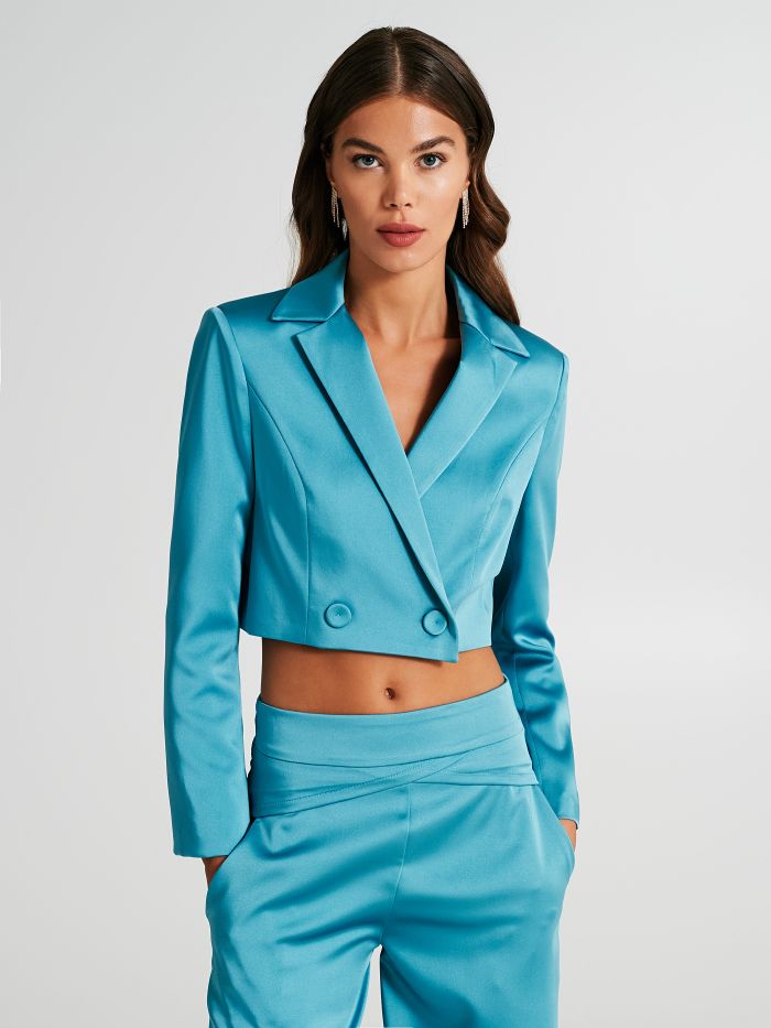 Two-Button cropped jacket  Rinascimento