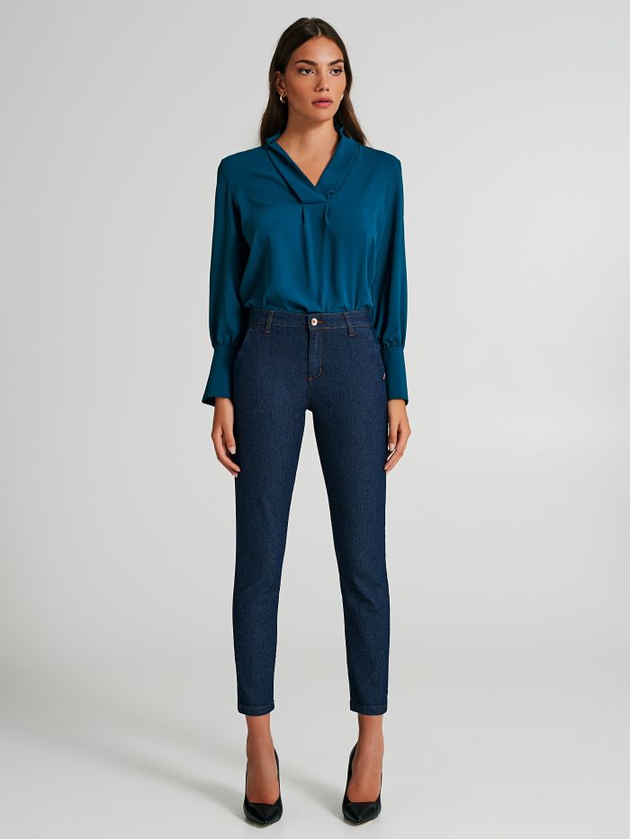 Jeans skinny elasticizzato con impunture  Rinascimento