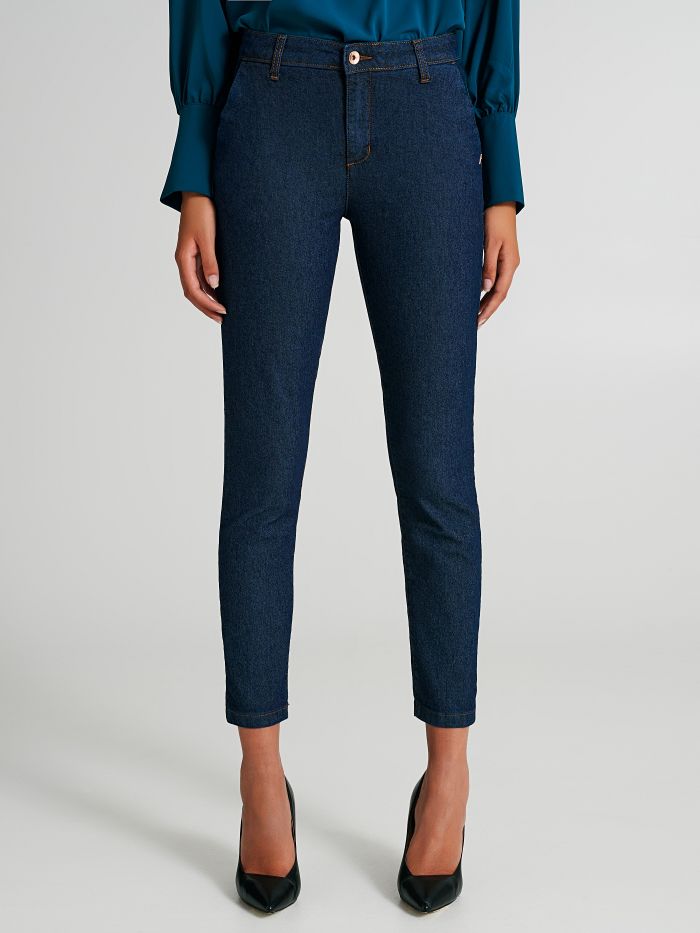 Jeans skinny elasticizzato con impunture  Rinascimento