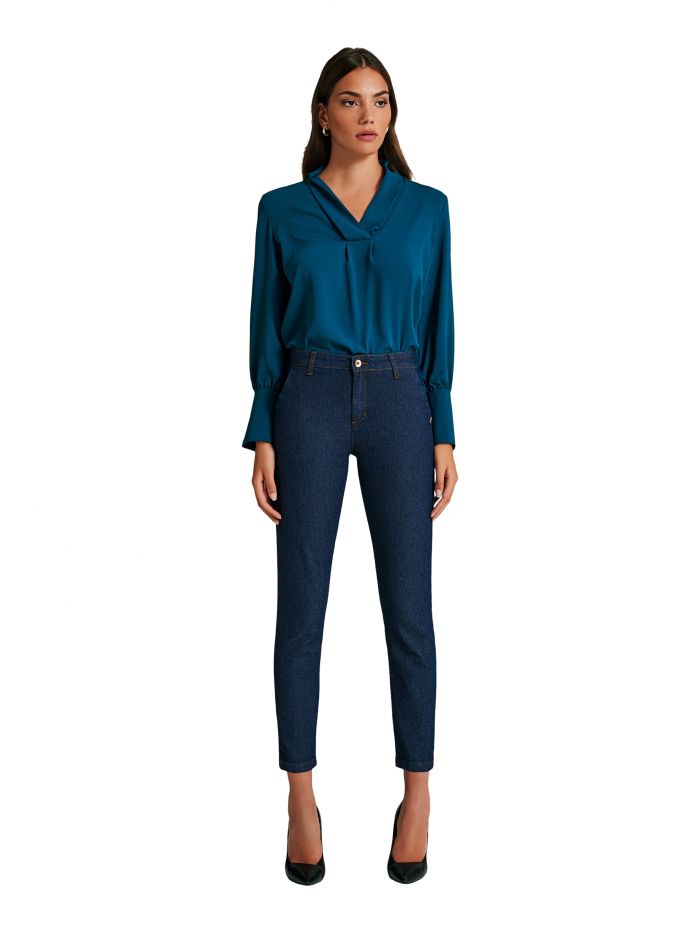 Jeans skinny elasticizzato con impunture  Rinascimento