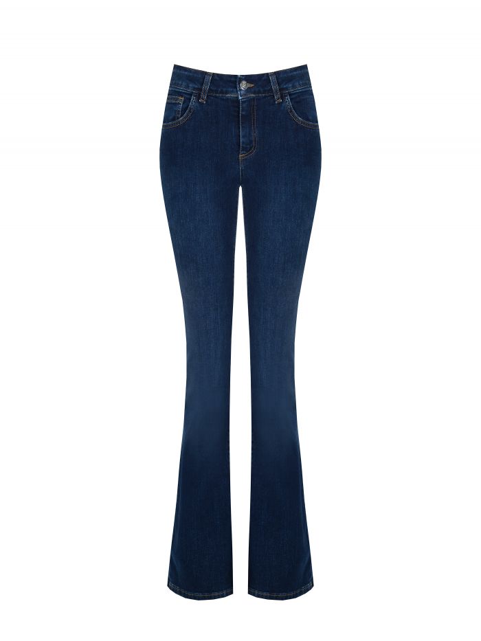 Jeans a zampa con tasca strass  Rinascimento