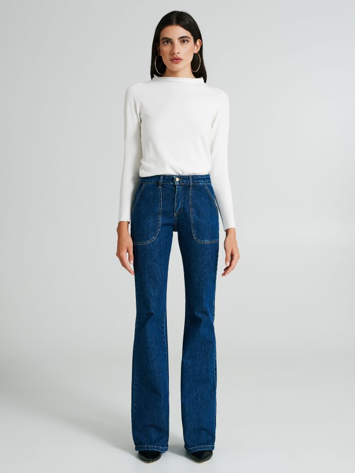 Jeans palazzo con tasconi  Rinascimento