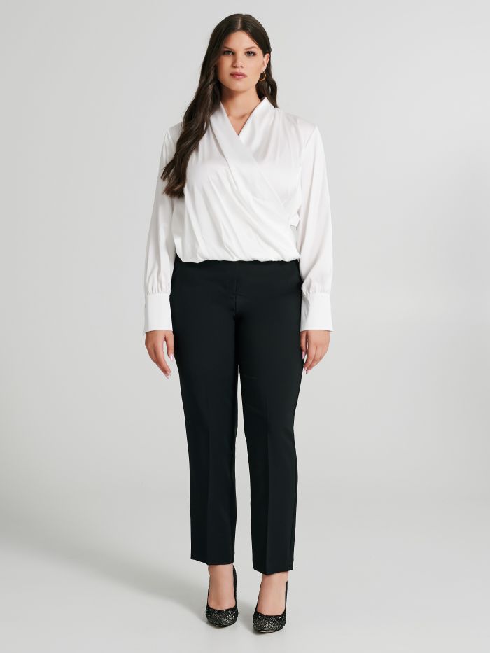 Curvy Trousers with Smock Stitching  Rinascimento