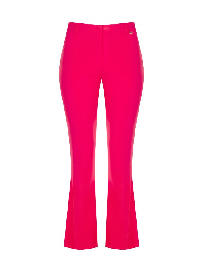 Curvy flared trousers in technical fabric  Rinascimento