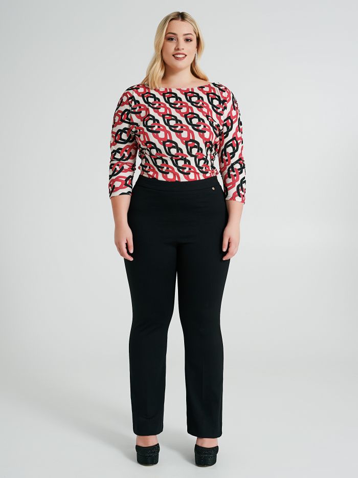 Curvy-Schlaghose aus Punto Milano  Rinascimento