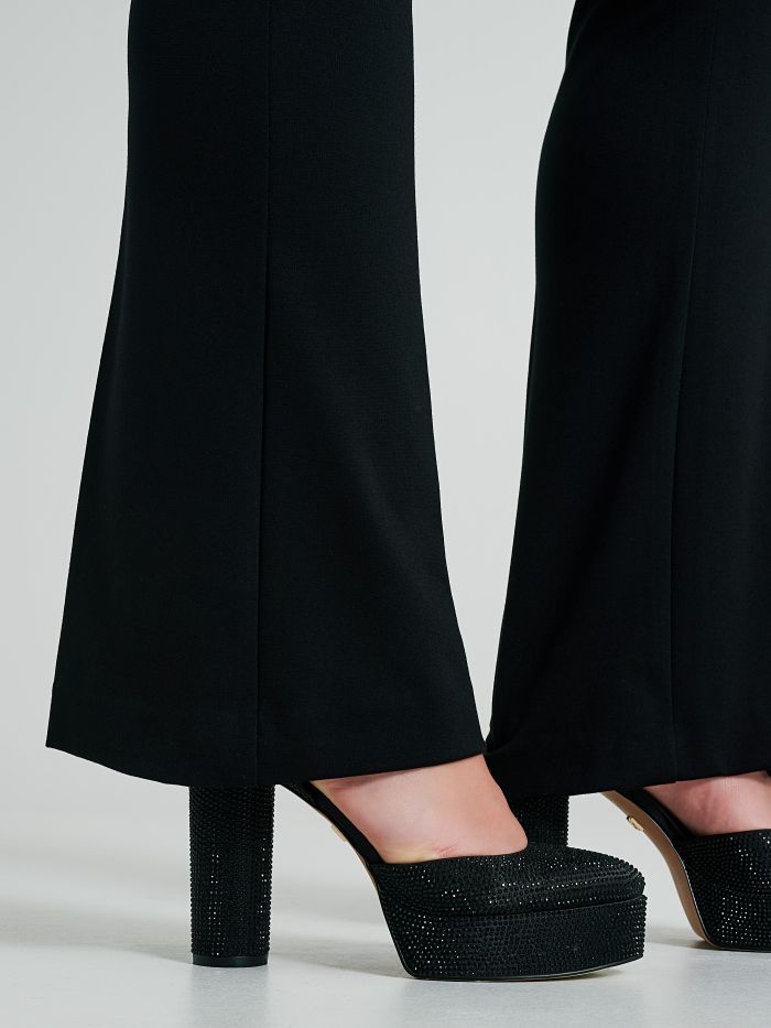 Curvy-Schlaghose aus Punto Milano  Rinascimento